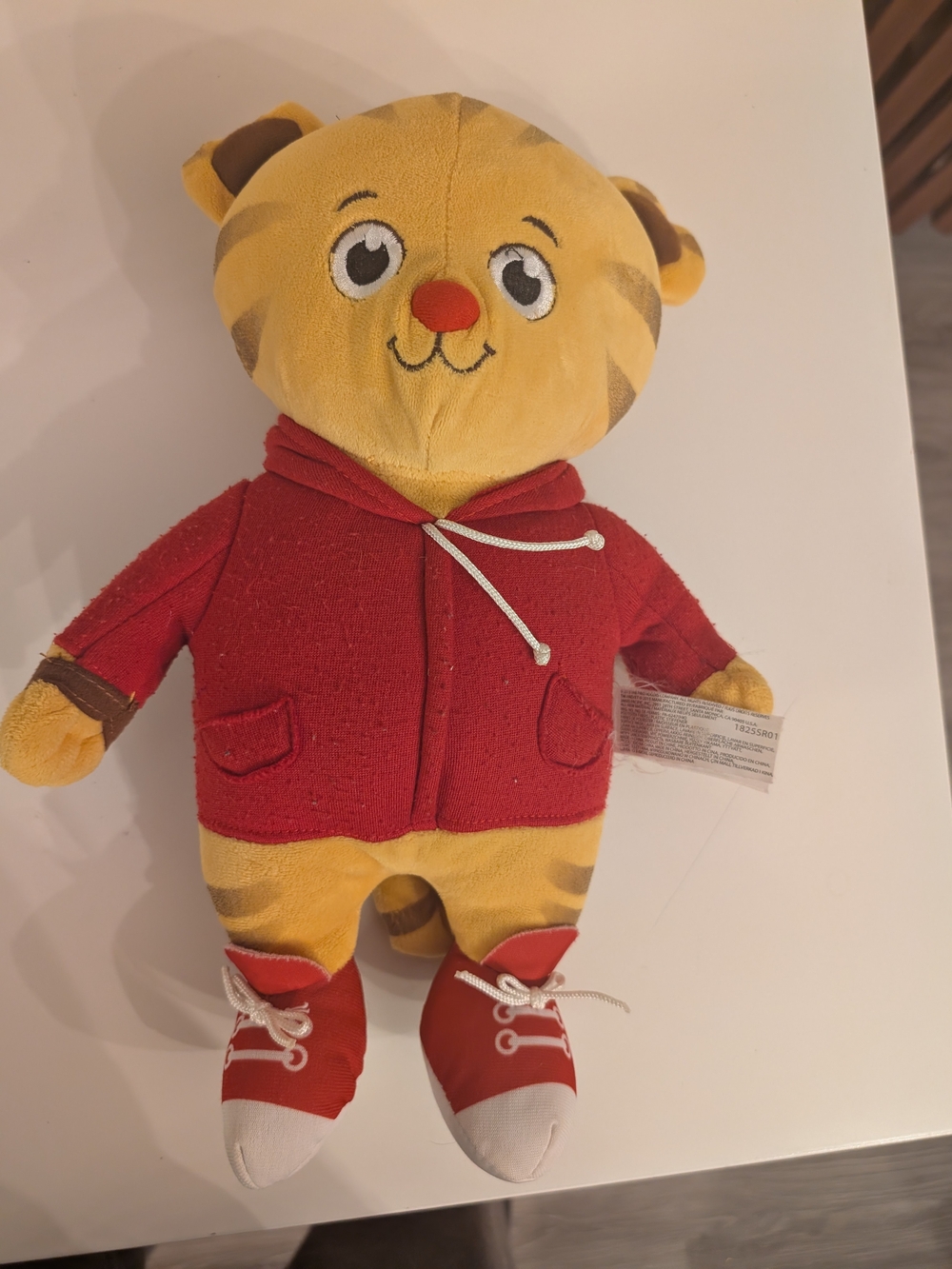 Yellow Daniel Tiger Plush Toy with Red Hoodie and Shoes - Kids Toy Mr Rogers Y2K